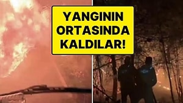 Sakarya'nın Geyve ilçesindeki orman yangınına müdahale eden ekipler, alev topunun içinden geçerek yangını söndürmeye çalıştı
