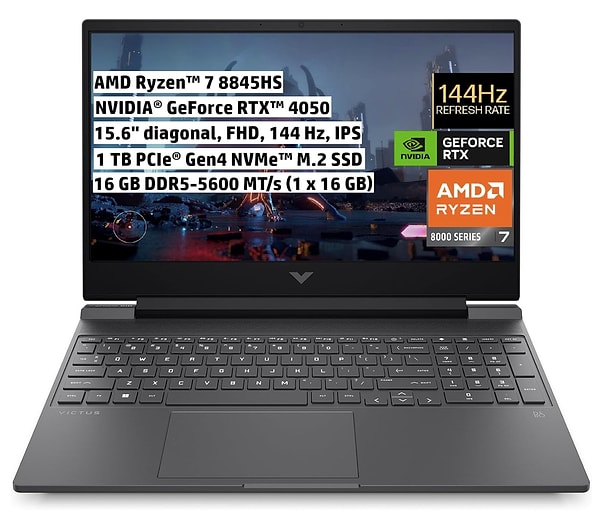 Amazon’da indirime giren HP Victus 15,6” FHD IPS 144 Hz Gaming Laptop, oyun performansı ve günlük işler arasında mükemmel denge arayanlar için tam isabet!