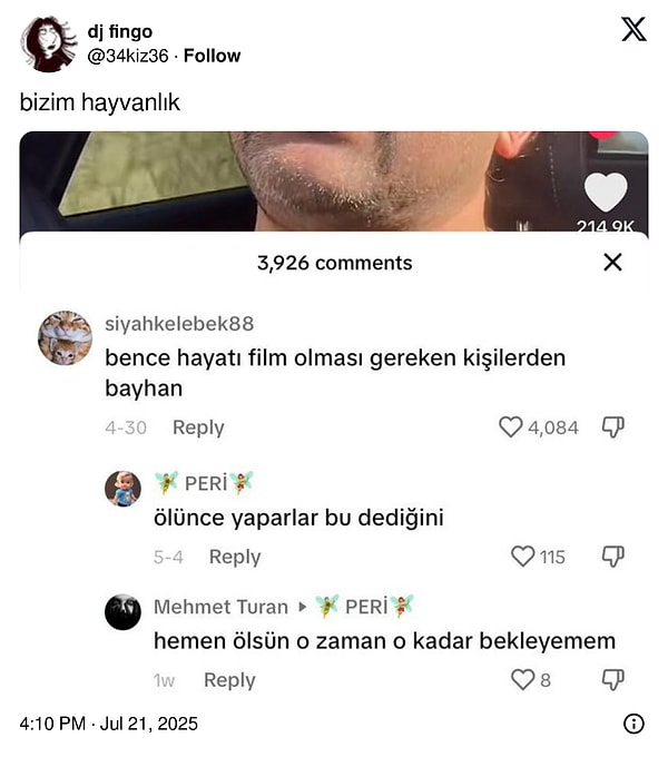 Onun acımasızlığı...