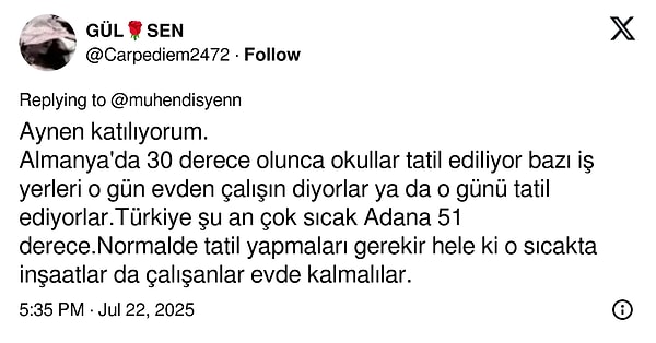 Bu paylaşıma birçok kullanıcıdan destek yağdı.