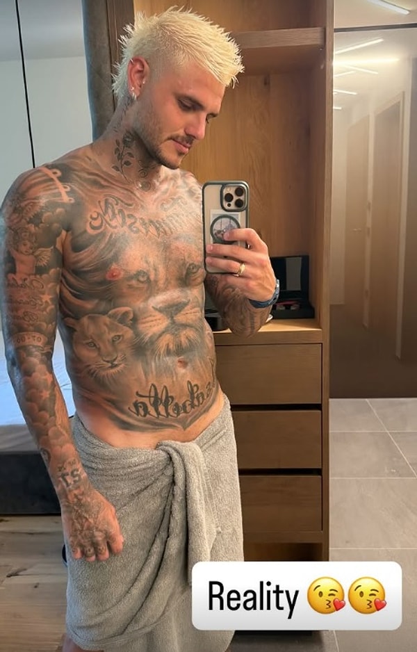 Icardi bir sonraki story'de ise "Gerçek" diyerek bir fotoğraf paylaştı.