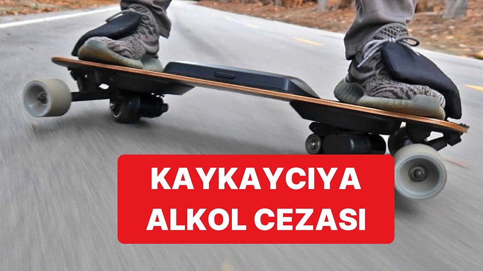 İzmir'de Kaldırımda Kaykay Süren Gence Alkollü Araç Kullanma Cezası Kesildi