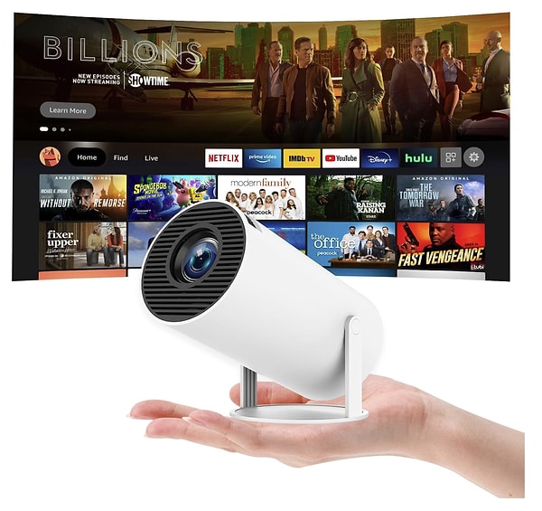 Bugün Amazon’da indirime giren 4K destekli taşınabilir mini projektörle, salonunuzu anında sinema salonuna çevirebilirsiniz.