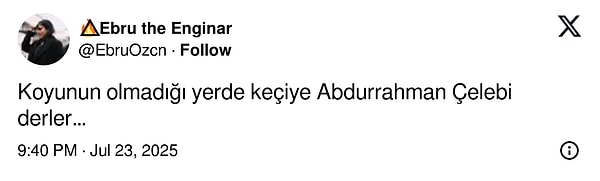 Galiba buraların Abdurrahman Çelebisi de vantilatör... 👇