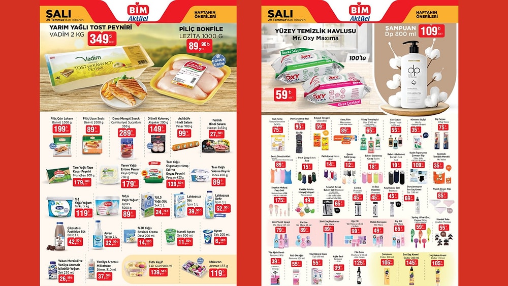 29 Temmuz 2025 BİM Aktüel Haftanın Önerileri Kataloğu