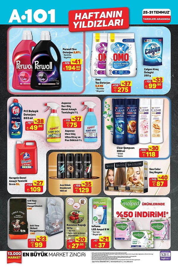 Perwoll Sıvı Deterjan 2,97 Litre 199 TL