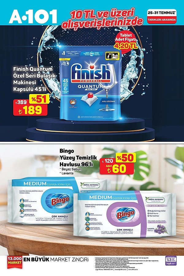 Bingo Yüzey Temizlik Havlusu 96'lı 60 TL