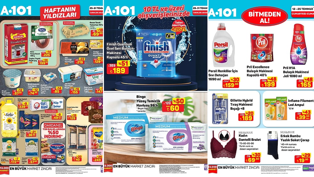 25 - 31 Temmuz 2025 A101 Haftanın Yıldızları Kataloğu