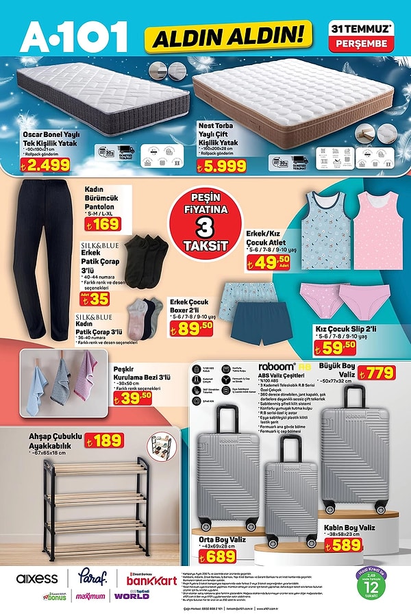 Nest Torba Yaylı Çift Kişilik Yatak 5.999 TL