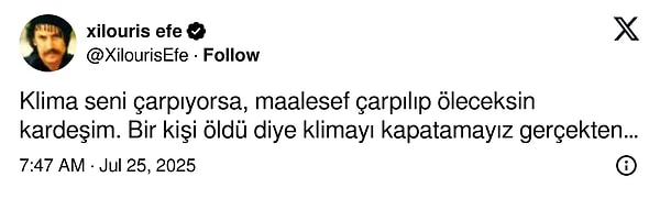 X'te bir kullanıcı bulunduğu ortamı buzhaneye çevirmek isteyenlerin dili oldu...