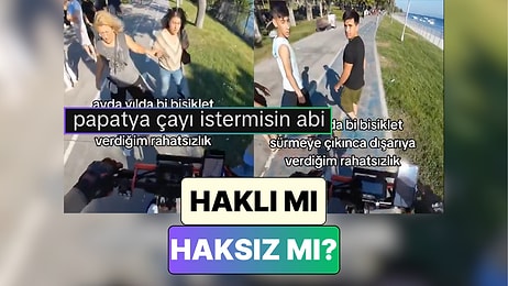 Bisiklet Yolundan İlerlerken Önüne Çıkan Yayaları Uyaran Gencin Tavırları Sosyal Medyayı İkiye Böldü