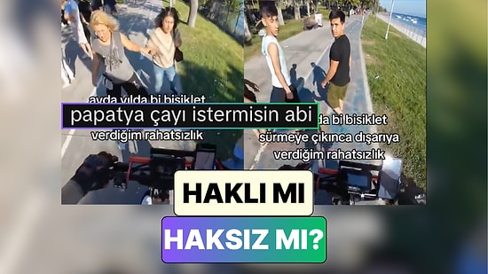 Bisiklet Yolundan İlerlerken Önüne Çıkan Yayaları Uyaran Gencin Tavırları Sosyal Medyayı İkiye Böldü
