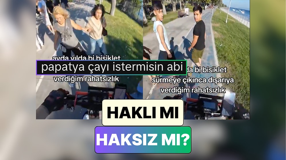 Bisiklet Yolundan İlerlerken Önüne Çıkan Yayaları Uyaran Gencin Tavırları Sosyal Medyayı İkiye Böldü