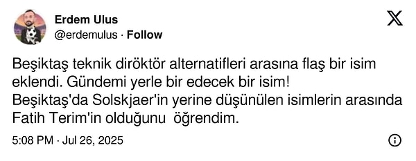 Erdem Ulus'un paylaşımı: