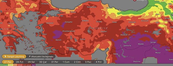 Türkiye Yangın Risk Haritası 2025