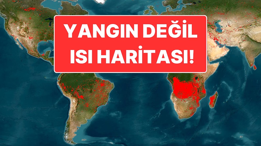 NASA'nın Isı Haritasının Sosyal Medya ve Televizyonlarda "Yangın Haritası" Diye Paylaşılması Tepki Çekti