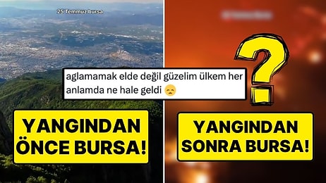 Bursa'nın Yangınlardan Önceki ve Sonraki Halini Paylaşan Kullanıcının Videosu Yüreklerimizi Parçaladı!