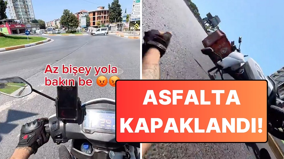 Asfalta Kapaklandı: Sinirlendiği Sürücüyü Uyarmak İçin Takip Eden Motorcu Talihsizliğin Sınırlarını Zorladı