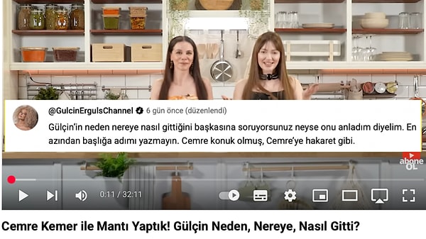 Gülçin yine yerinde duramadı... Geçtiğimiz saatlerde 2 yıl önce Danla Bilic'e konuk olan Cemre'nin yer aldığı videoya yalnızca 6 gün önce bir yorum bıraktığı ortaya çıktı.