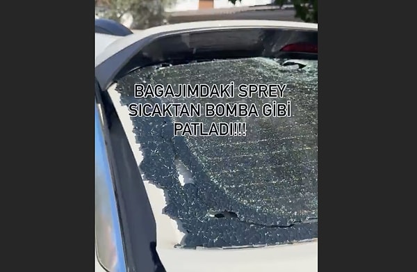Yaz aylarında araç içinde sprey gibi basınçlı ürünler bırakmak ciddi tehlikelere yol açabiliyor.