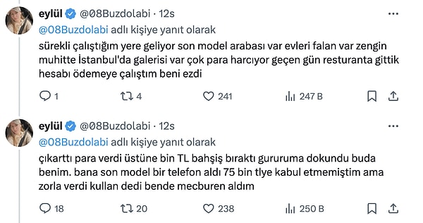 Tabii şık hareketler, pahalı hediyeler de gelmiş.