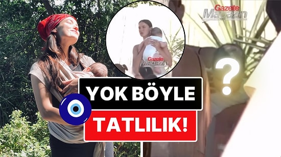 Pınar Deniz ve Kaan Yıldırım’ın Oğulları Fikret Hakan Annesinin Kucağında Objektiflere Takıldı!