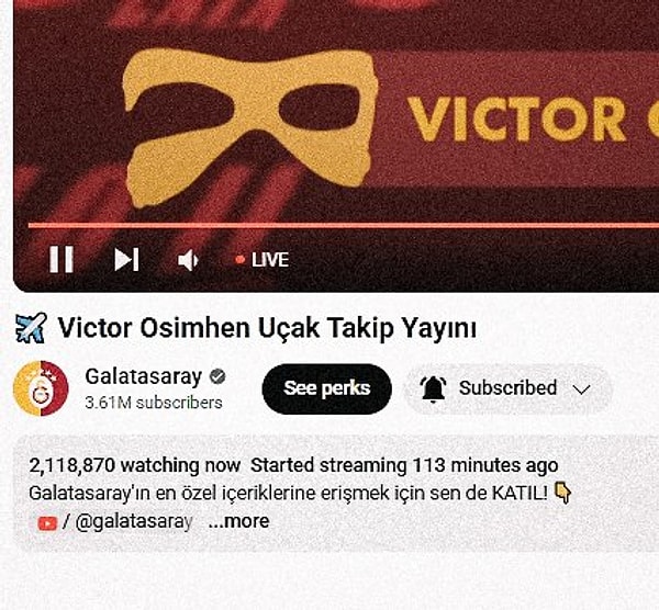 Galatasaray süper golcü Victor Osimhen’i sözleşme imzalamak için Türkiye’ye getirilmesi milyonlarca kişi tarafından takip edildi.