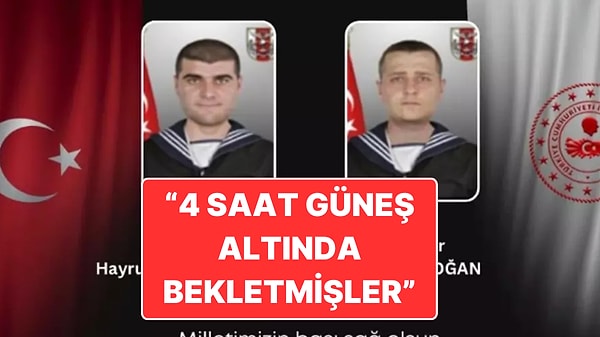 Milli Savunma Bakanlığı, Hatay İskenderun Deniz Er Eğitim Alay Komutanlığı'nda görevli 7 askerin hastaneye kaldırıldığını ve Muhafız Er Hayrullah Halit Karaman ve İkmal Er Semih Erdoğan’ın sıvı kaybına bağlı organ yetmezliği nedeniyle hayatını kaybettiğini açıklamıştı.