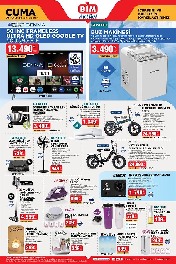 Kumtel Dondurma Yapabilen Hamur Yoğurma Makinesi 3.490 TL