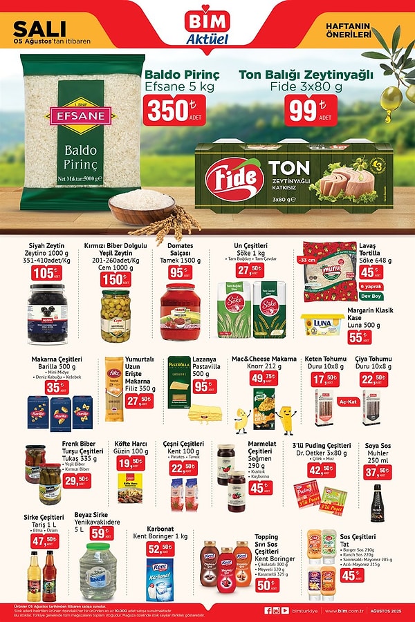 Efsane Baldo Pirinç 5 Kg 350 TL
