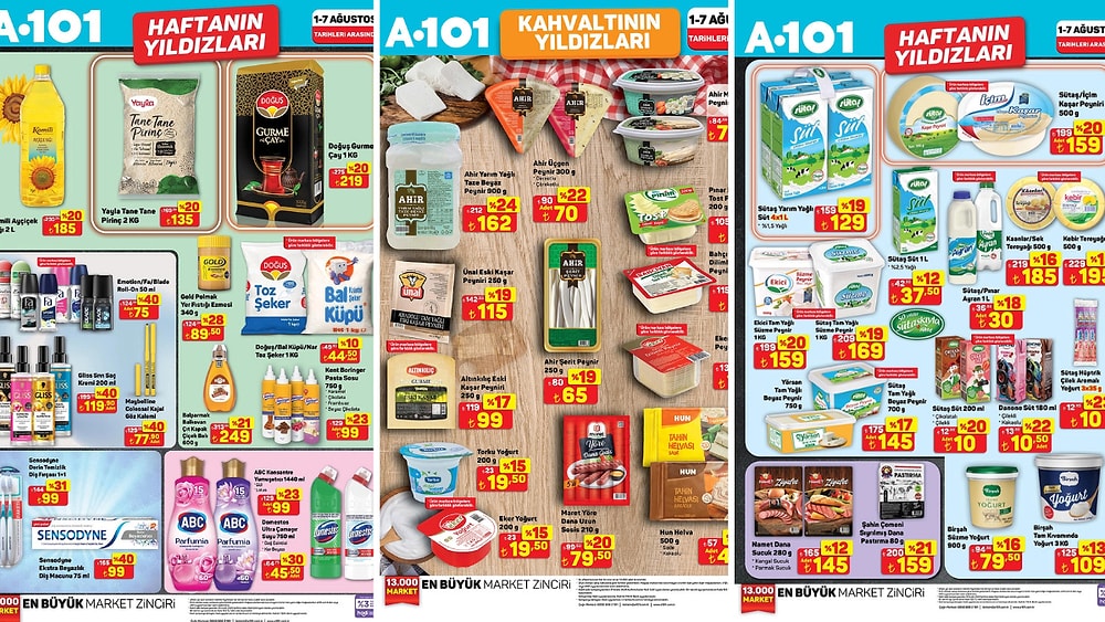 1 - 7 Ağustos 2025 A101 Haftanın Yıldızları Kataloğu