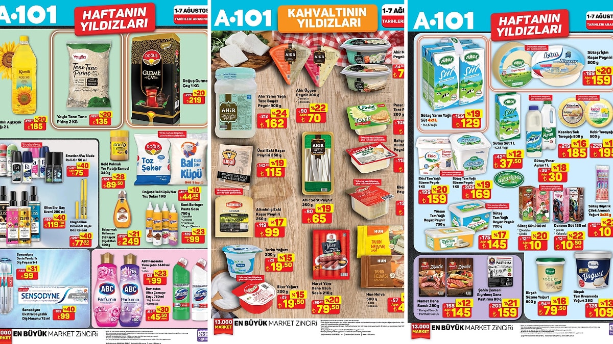 1 - 7 Ağustos 2025 A101 Haftanın Yıldızları Kataloğu