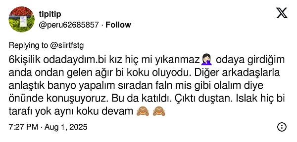 Suyla tanışmayan oda arkadaşı👇🏻
