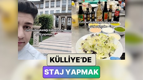 Cumhurbaşkanlığı Külliyesi’nde Staj Yaptığını Söyleyen Bir Genç Çalıştığı Anları Paylaştı
