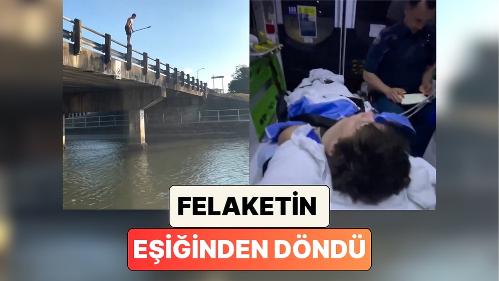 Yine İzlenme Uğruna... Köprüden Suya Atlayan Bir Genç Felaketin Eşiğinden Döndü