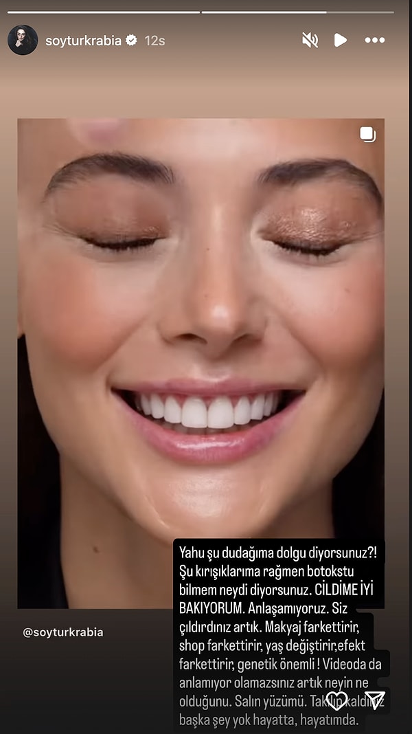 Instagram hesabından doğal haliyle bir video paylaşarak şöyle dedi: