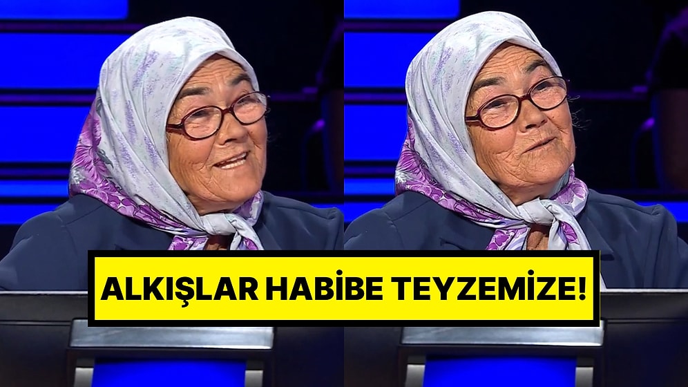 Heyecan Yükseldi! 74 Yaşındaki Habibe Teyze Milyoner Yarışmasında 1 Milyon TL’lik Soruya Ulaştı