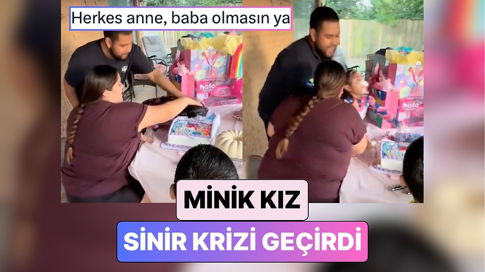 Gerçekten Gerek Var mıydı? Doğum Gününde Kafası Pastaya Batırılan Minik Kız Sinir Krizi Geçirdi