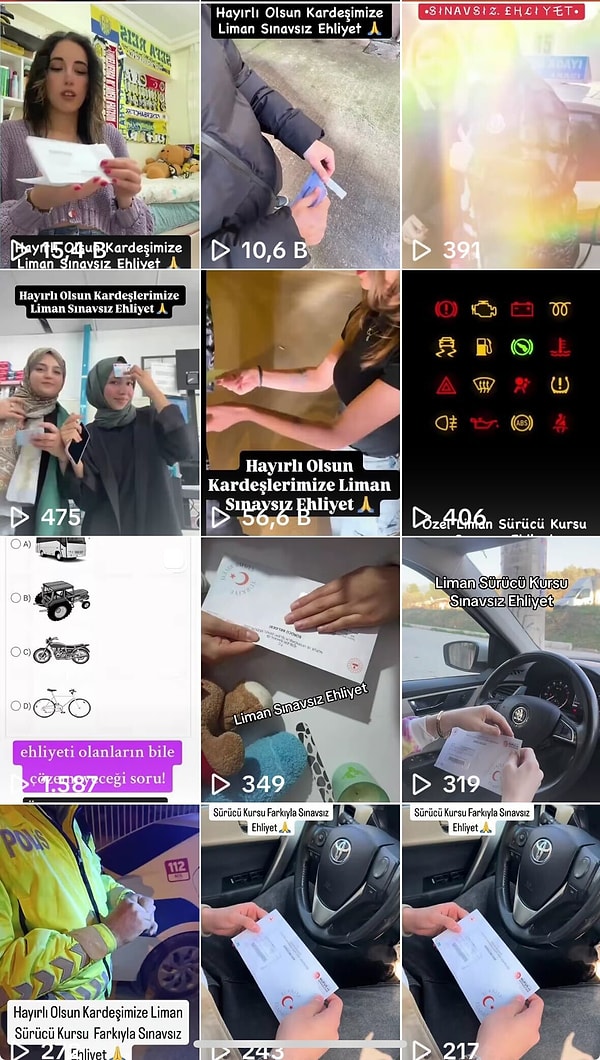 TikTok’ta yapılan “sınavsız ehliyet” reklamları ise “pes” dedirtti.