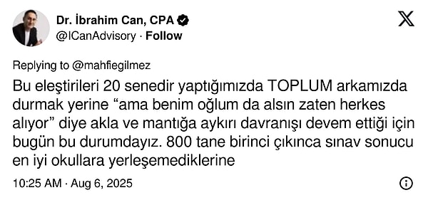 "Mantığa aykırı davranışı devam ettiği için bugün bu durumdayız..."