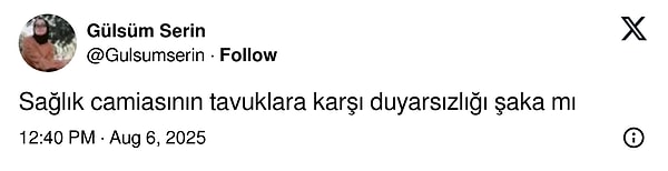 "Tavuklara karşı duyarsızlık şaka mı?" 👇