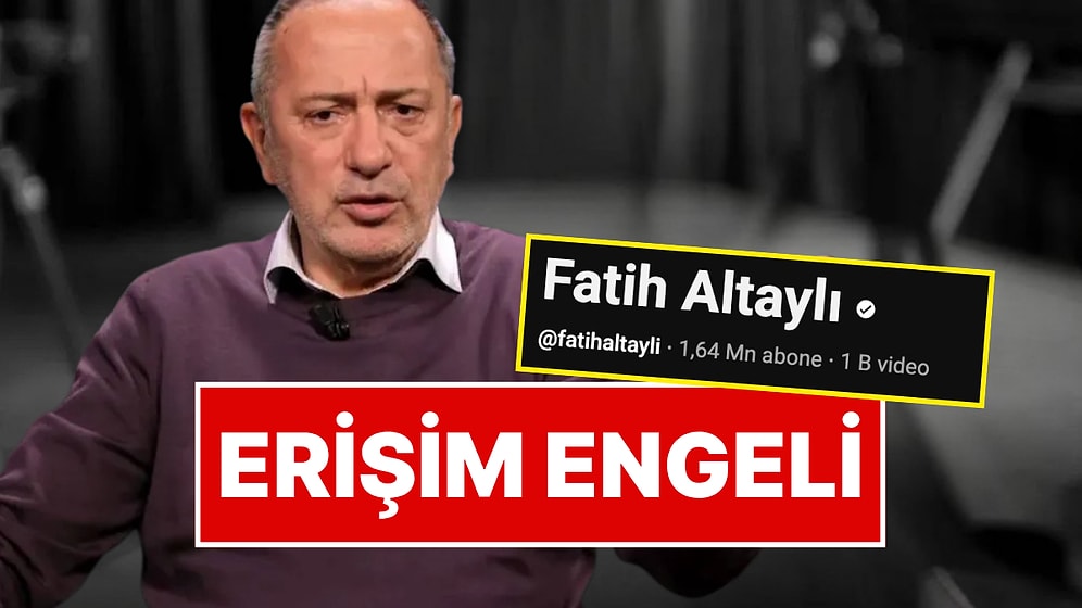 Fatih Altaylı'nın YouTube Kanalına Erişim Engeli Kararı