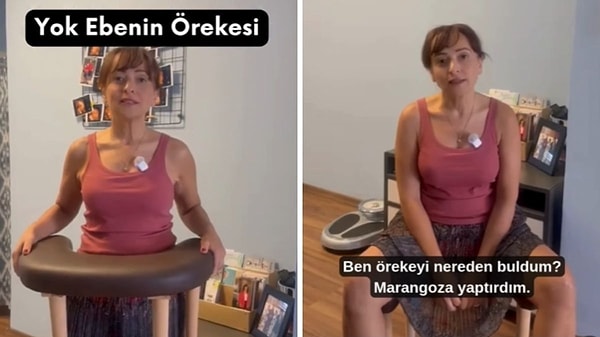 Kadın doğum uzmanı hem deyimi hem de doğum sandalyesini canlı canlı gösterdi