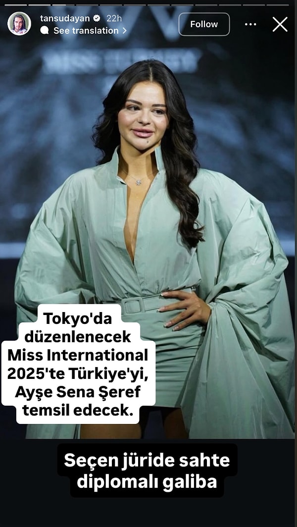 Daha da ötesinde, yarışmanın jüri üyeleri hakkında da yorumda bulundu.