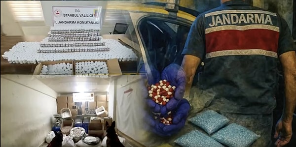 İstanbul'da "Uyuşturucu Madde İmalatçısı Zehir Tacirlerine" yönelik düzenlenen operasyonlarımızda; 1 Milyon 919 Bin adet Uyuşturucu Hap ile 256 Kg Ham Madde (yaklaşık 5 Milyon adet uyuşturucu hap üretilebilecek) ele geçirdik!
