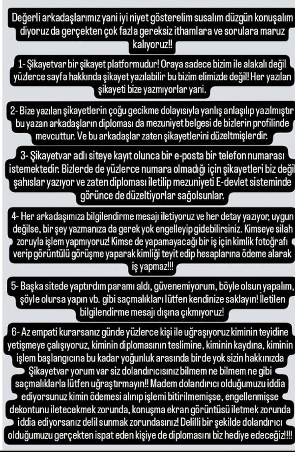 Sosyal medyada çokça konuşulan o açıklama şöyle;