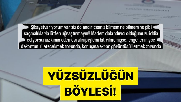 Sahte Diploma Çetesi Haklarında Gelen Şikayetlerle İlgili Açıklama Yaptı