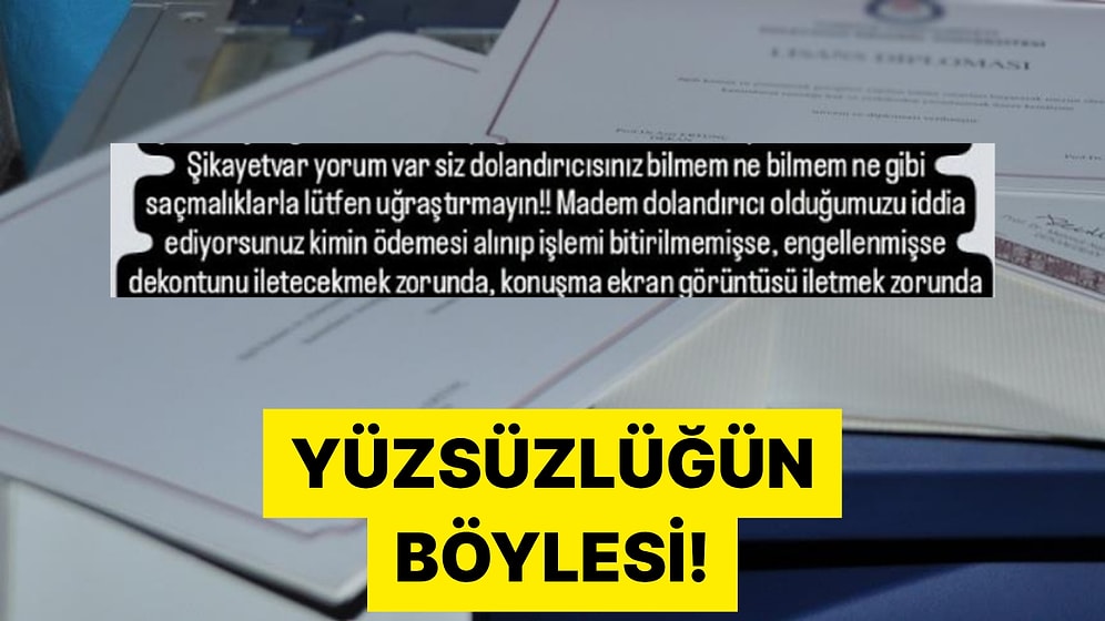Sahte Diploma Çetesi Haklarında Gelen Şikayetlerle İlgili Açıklama Yaptı