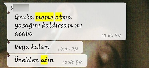 11. Çoğu reşit olmayan kızlardan oluşan grupta dönen sohbetler.