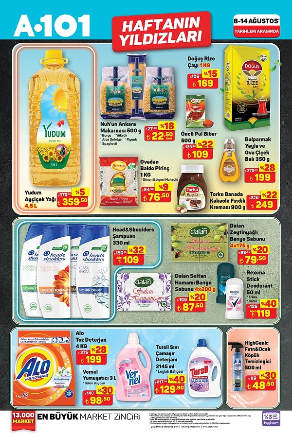 Yudum Ayçiçek Yağı 4 Litre 359,50 TL
